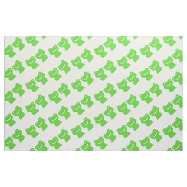 Tecido Padrão De Sapos Verdes E Brancos (Fat Quarter)