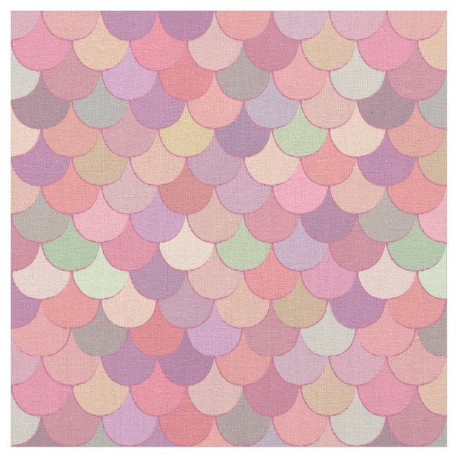Tecido Padrão de Sereia Rosa (Detalhe)