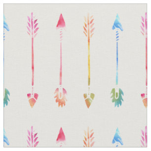 Tecido Padrão de setas de aquarela boêmica