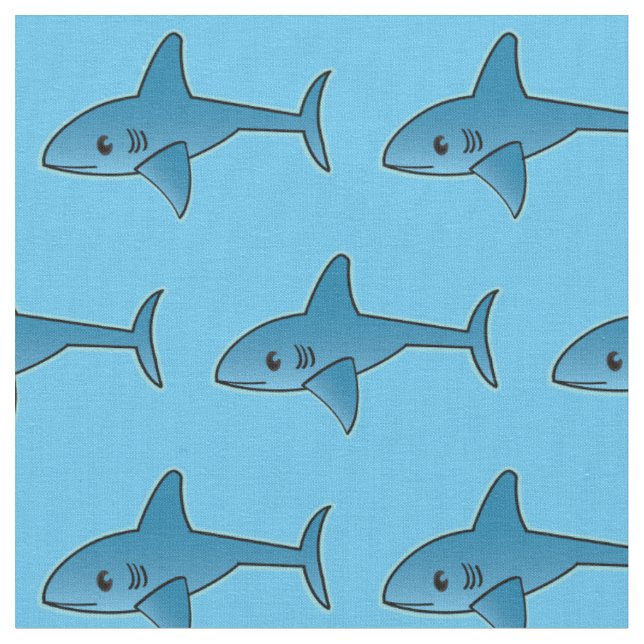 Tecido Padrão de Shark - Algodão Combado Personalizado (5 (Detalhe)