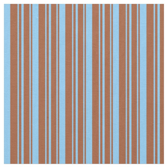 Tecido Padrão de Siena e Céu Azul Claro Striped/Links (Detalhe)