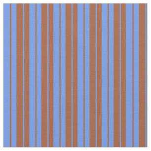 Tecido Padrão de Siena e Cornflower Blue Lined/Striped
