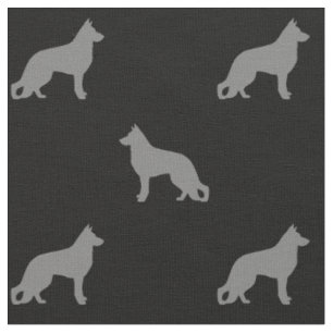 Tecido Padrão de silhuetas no cão german shepherd