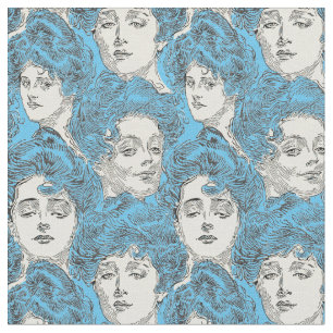 Tecido Padrão de Solteiro "Gibson Girls" de 1920