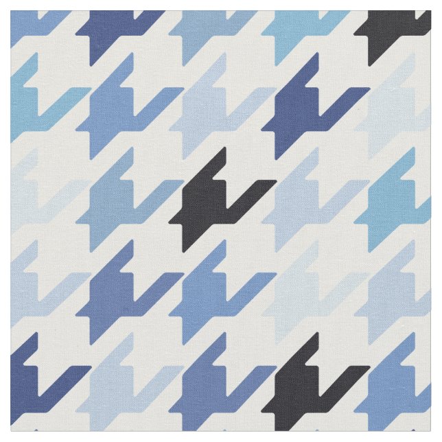 Tecido Padrão de som branco e azul de moda de tendência (Detalhe)