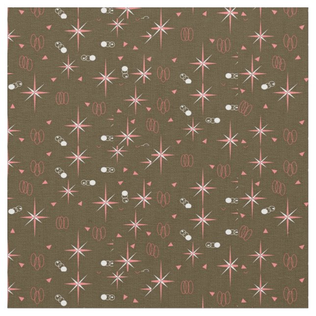 Tecido Padrão de Starburst Moderno do Médio Século (Detalhe)