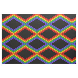 Tecido Padrão de Stripe Arco-Íris de Diamante Preto