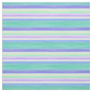 Tecido Padrão de Stripes Azuis Azuis de Turquesa Roxo Ro