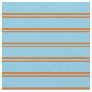 Tecido Padrão de Stripes Azuis de Chocolate e Céu
