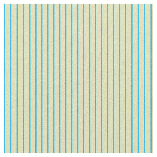 Tecido Padrão de Stripes Azuis de Tan e Céu Profundo (Detalhe)