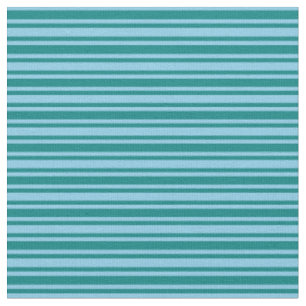 Tecido Padrão de Stripes Azuis do Teal e do Céu