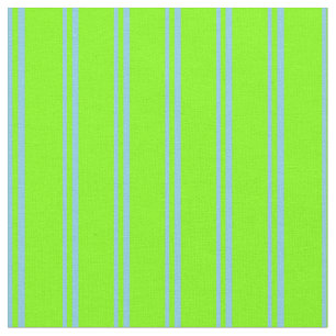 Tecido Padrão de Stripes Azul-Céu e Chartreuse