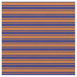 Tecido Padrão de Stripes Azul e Chocolate da Meia-Noite