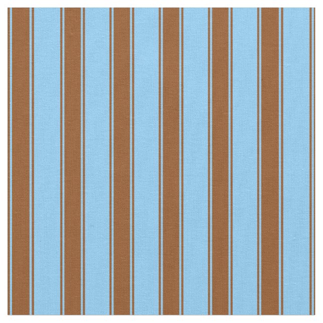 Tecido Padrão de Stripes Azul e Marrom do Céu Claro (Detalhe)