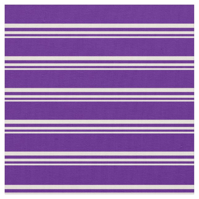 Tecido Padrão de Stripes Coloridas Beige & Indigo (Detalhe)