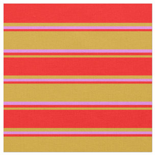 Tecido Padrão de Stripes Coloridas Vermelhas e Violetas