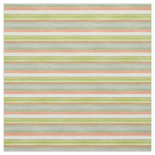 Tecido Padrão de Stripes de Aquarela do Verde limão Ver
