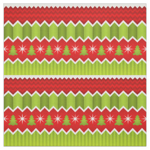 Tecido Padrão De Stripes De Chevron Vermelho E Verde De N