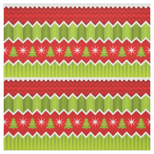 Tecido Padrão De Stripes De Chevron Vermelho E Verde De N (Modelo)