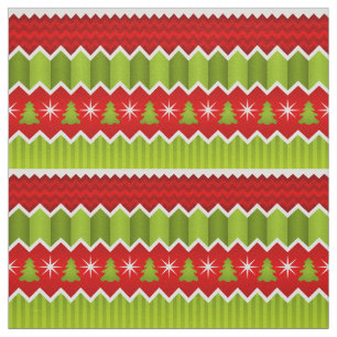 Tecido Padrão De Stripes De Chevron Vermelho E Verde De N