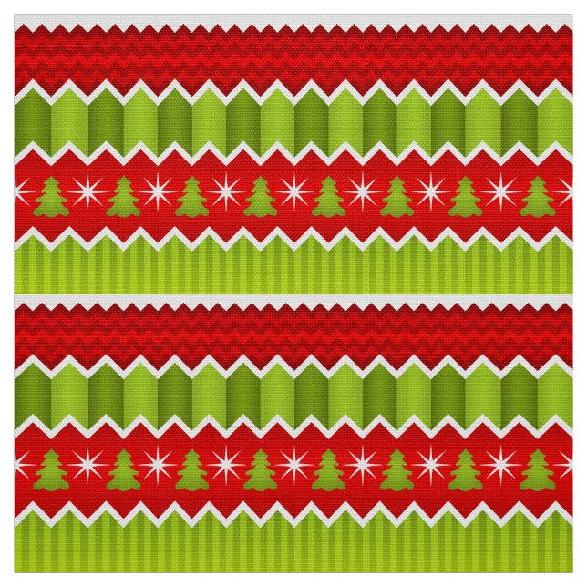 Tecido Padrão De Stripes De Chevron Vermelho E Verde De N (Modelo)