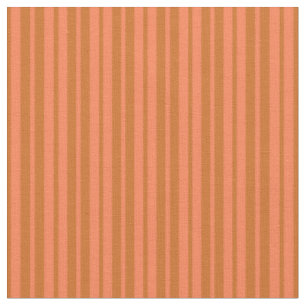 Tecido Padrão de Stripes de Chocolate e Coral