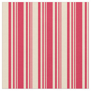 Tecido Padrão de Stripes de Crimson e Tan