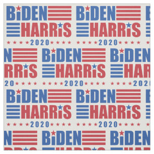 Tecido Padrão de Stripes de Estrelas do Biden/Harris 202