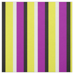 Tecido Padrão de Stripes Roxo Amarelo