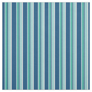 Tecido Padrão de Stripes Verdes Azuis Teais