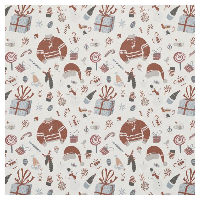 Tecido Padrão de Suéter de Natal Retroativo (Modelo)