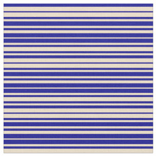Tecido Padrão De Tan E Azul Escuro Striped/Links