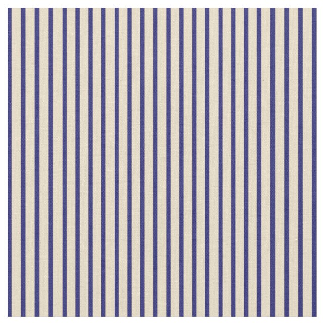Tecido Padrão de Tan e Azul-Meia-Noite Striped/Links (Detalhe)
