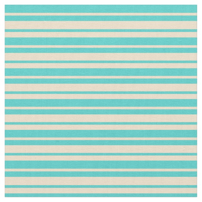 Tecido Padrão de Tan & Turquoise Striped (Detalhe)