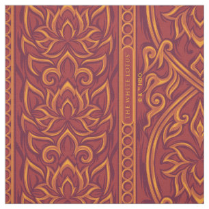 Tecido Padrão de tapeçaria Lotus Luxe - O Lotus Branco