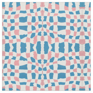Tecido Padrão de tecelagem rosa e azul