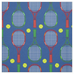 Tecido Padrão de tênis Rackets e Bolas