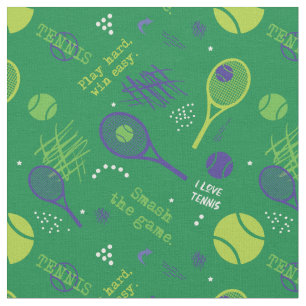 Tecido 💚 padrão de Tênis verde e 💜 roxo, tamanho