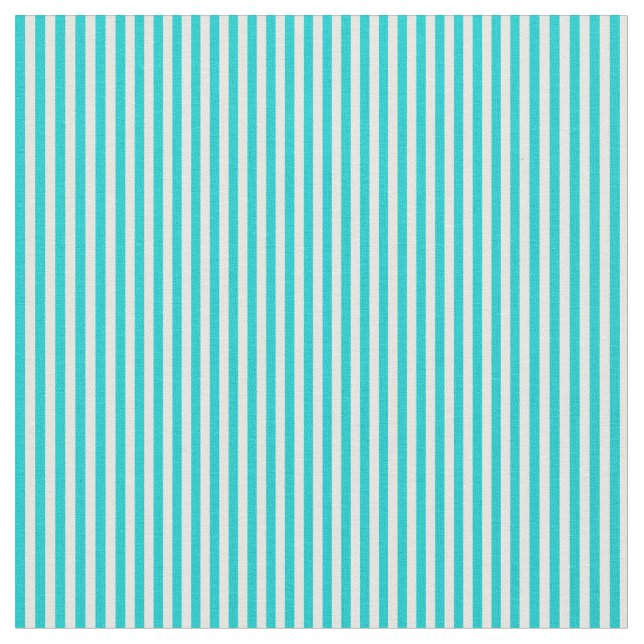 Tecido Padrão de Turquesa Escura e Stripes de Creme de Ca (Detalhe)