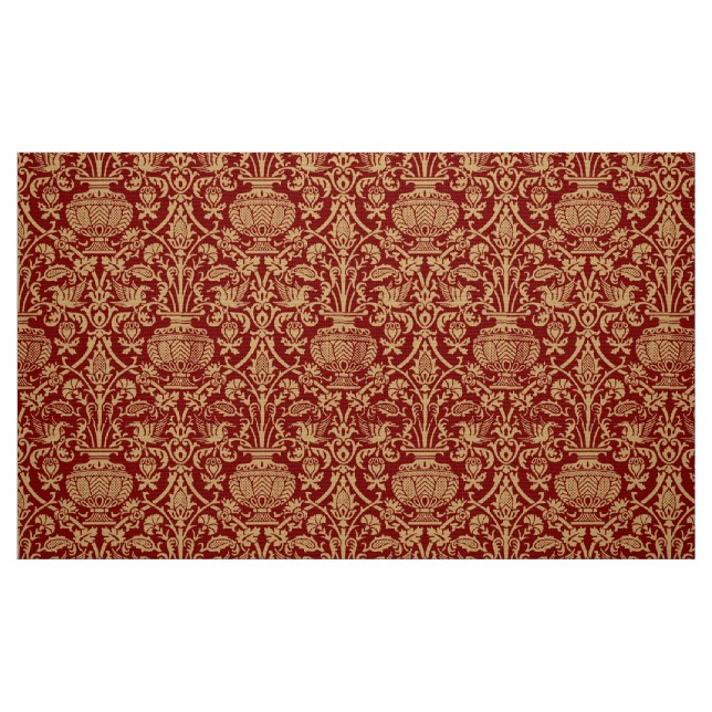 Tecido Padrão de urnas em estilo medieval renascentista v (Fat Quarter)