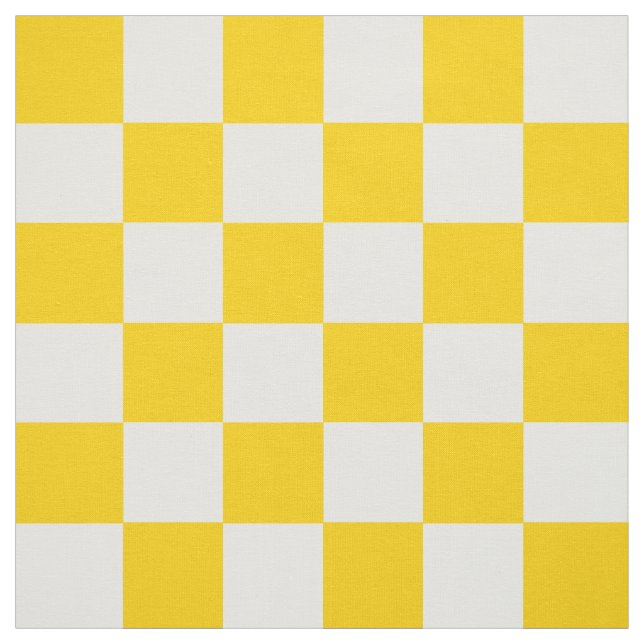 Tecido Padrão de Verificação Branco Amarelo (Modelo)