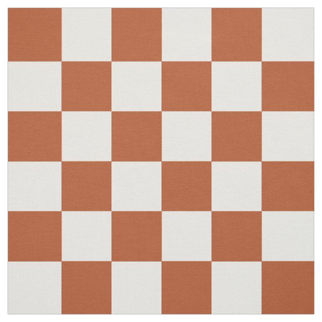 Tecido Padrão de Verificação Branco Castanho (Modelo)