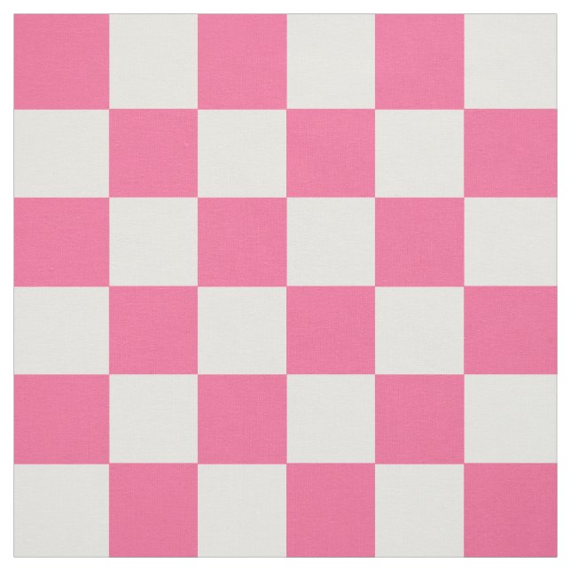 Tecido Padrão de Verificação Branco Cor-de-Rosa (Modelo)