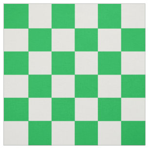 Tecido Padrão de Verificação Branco Verde
