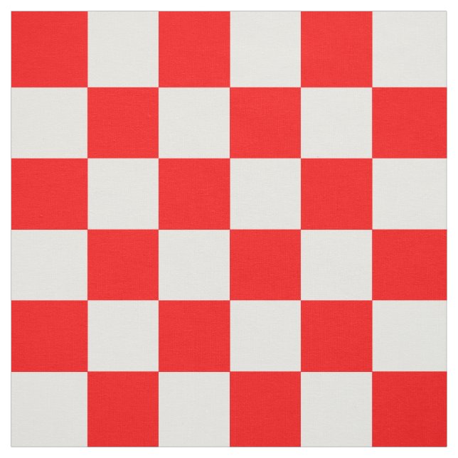 Tecido Padrão de Verificação de Branco Vermelho (Modelo)
