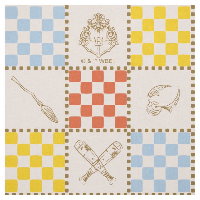 Tecido Padrão de Verificação de Equipe QUIDDITCH™ HOGWART (Modelo)