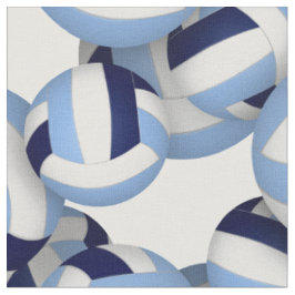 Tecido padrão de volicbolas azul-claro-marinho