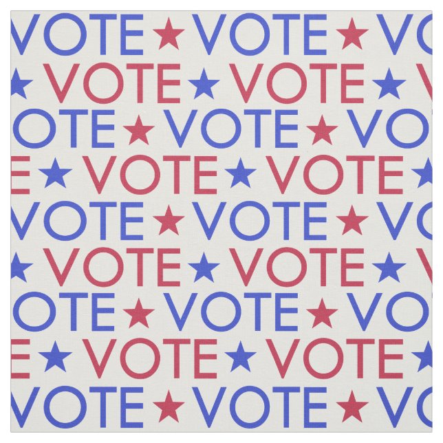 Tecido Padrão de Votação da Estrela Azul Vermelha (Modelo)