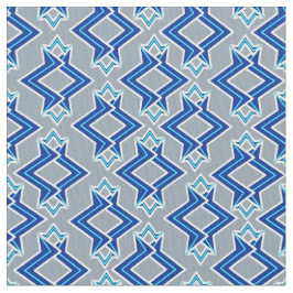 Tecido Padrão de wallpaper Art Deco, Cinzas / Cinzas e az