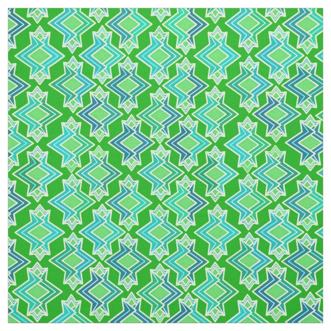 Tecido Padrão de Wallpaper Art Deco, Jade Green (Modelo)